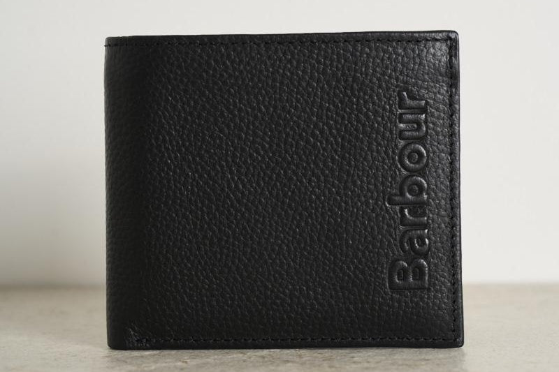 Portacarte uomo nero dettaglio tartan MLG0060 BK11 BARBOUR 
