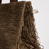 Borsa donna Onja in rafia marrone ONJA DARKTEA IBELIV 