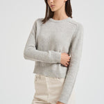 Girocollo donna maniche lunghe grigio chiaro CAROLINE 2239BOULEAU KUJTEN 