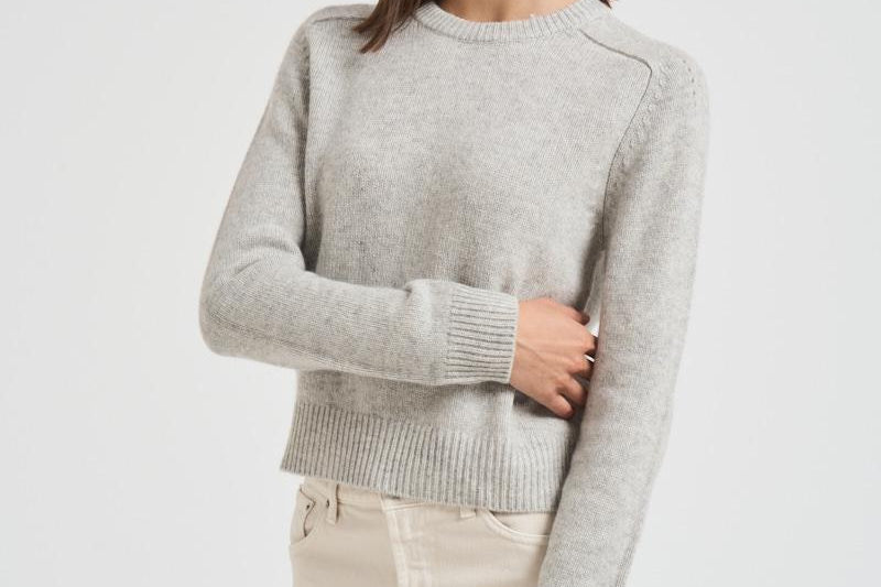 Girocollo donna maniche lunghe grigio chiaro CAROLINE 2239BOULEAU KUJTEN 