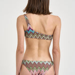 Bikini donna monospalla zig zag multicolor MC23SP02 BR014KSM9YK MISSONI 