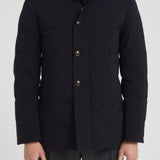 Piumino con cappuccio blu scuro F09MUCX581 18589 MONTECORE 