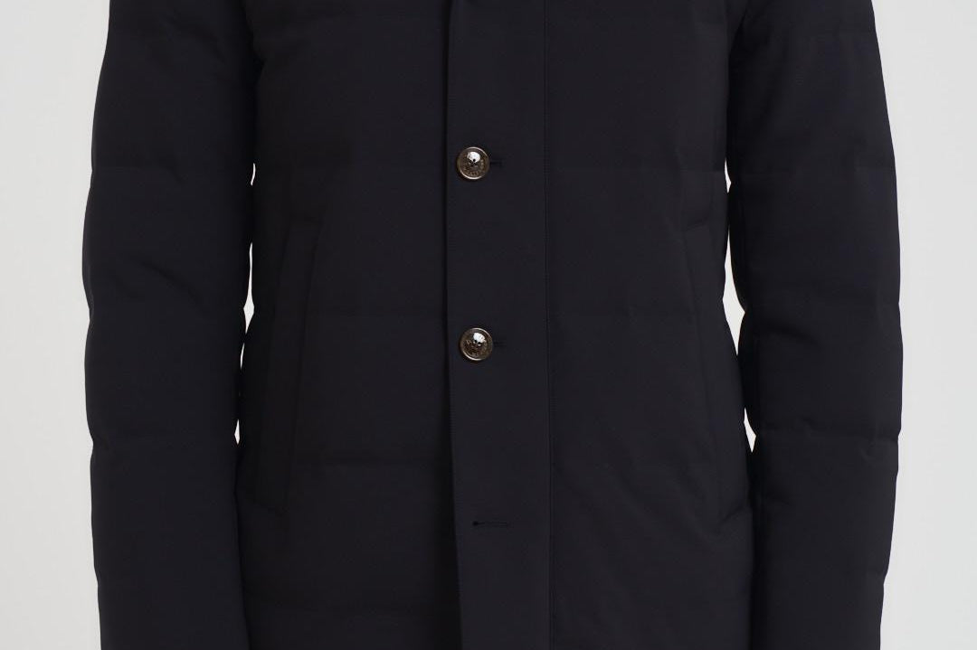 Piumino con cappuccio blu scuro F09MUCX581 18589 MONTECORE 