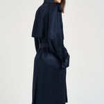 Trench donna lungo viscosa blu 11779 NAVY ANINE BING 