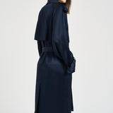 Trench donna lungo viscosa blu 11779 NAVY ANINE BING 