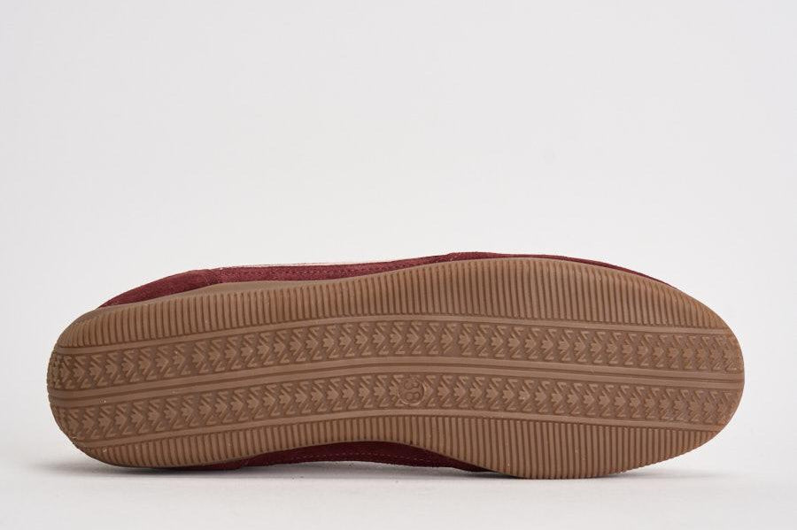 Sneakers donna in suede bordeaux e panna S101114 11 ALOHAS 