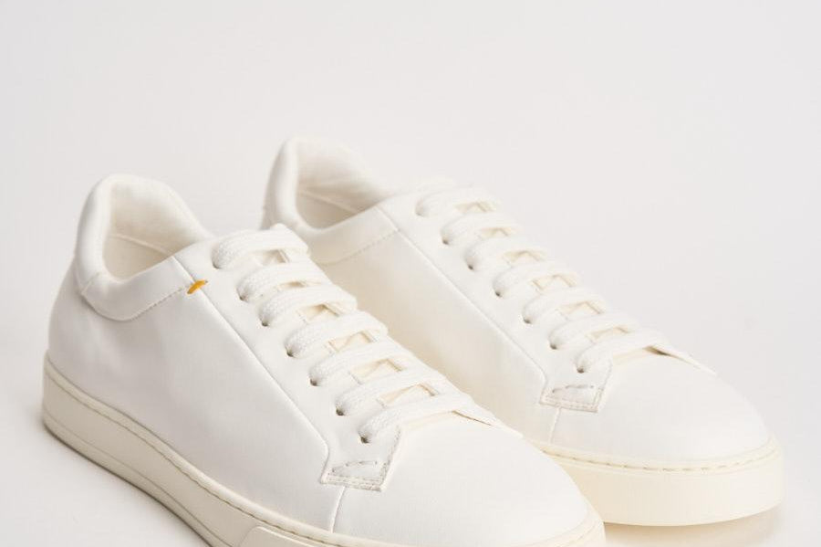 Sneakers uomo in pelle bianca 3552 PLONGEW11 DOUCAL'S 