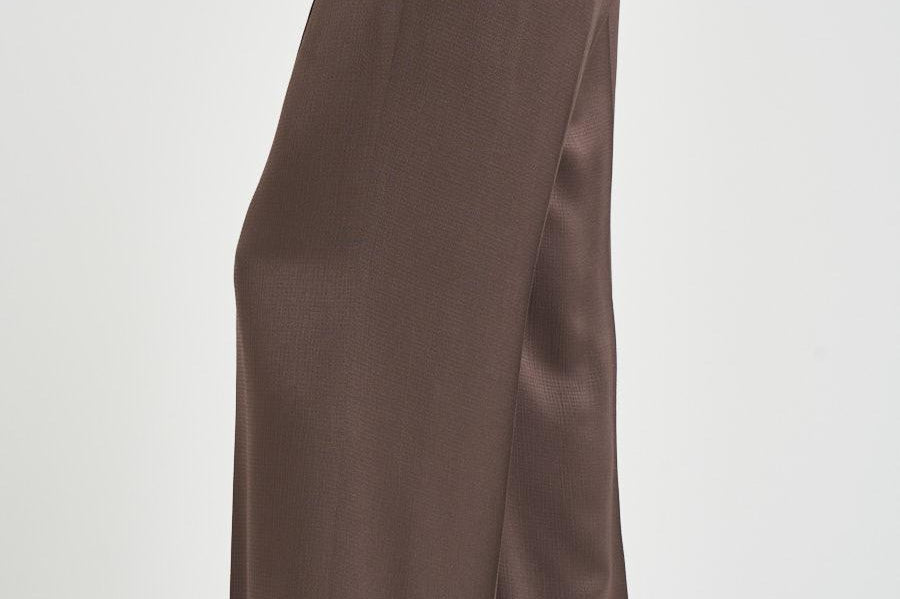 Pantalone donna fluido satinato marrone A04302 01943151 PESERICO 