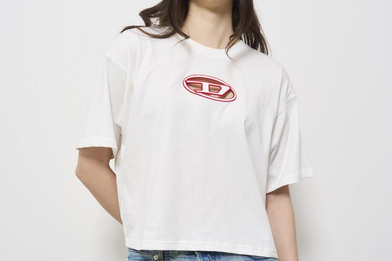 T-shirt donna bianca A15096 0NIAX141A DIESEL 