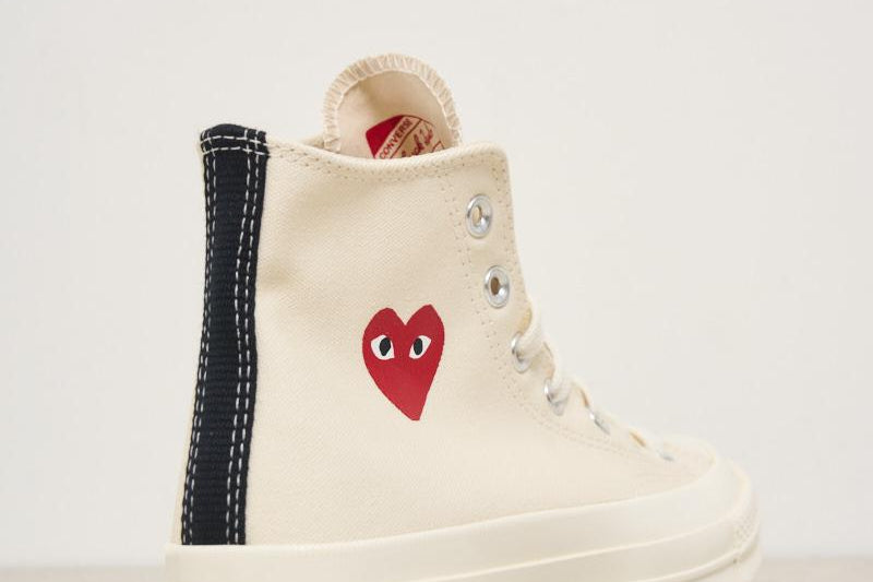 Sneakers Converse donna Chuck 70 panna K129 WHITE COMME DES GARCON PLAY 