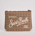 Pochette donna Parisienne Wool Pied de Poule verde ALINE WLPPOULE51 MC2 SAINT BARTH 