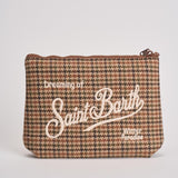 Pochette donna Parisienne Wool Pied de Poule verde ALINE WLPPOULE51 MC2 SAINT BARTH 