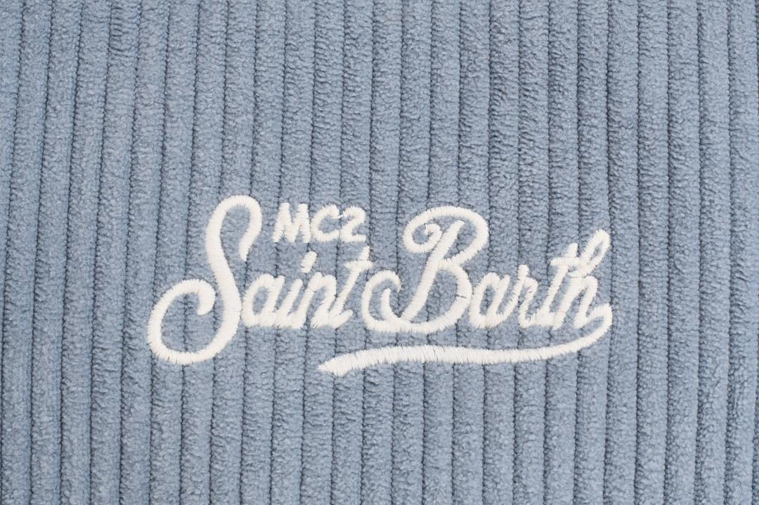 Pochette donna Parisienne Corduroy a coste celeste PARISIENNE COURD36 MC2 SAINT BARTH 