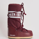 Stivale donna da neve alto in nylon bordeaux 1400440 D013BURGUNDY MOON BOOT 