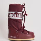 Stivale donna da neve alto in nylon bordeaux 1400440 D013BURGUNDY MOON BOOT 