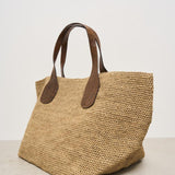 Borsa donna Tokyo in rafia beige TOKYOII TEA IBELIV 