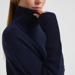Dolcevita donna Heidi in cashmere blu 202113 NAVY LISA YANG 