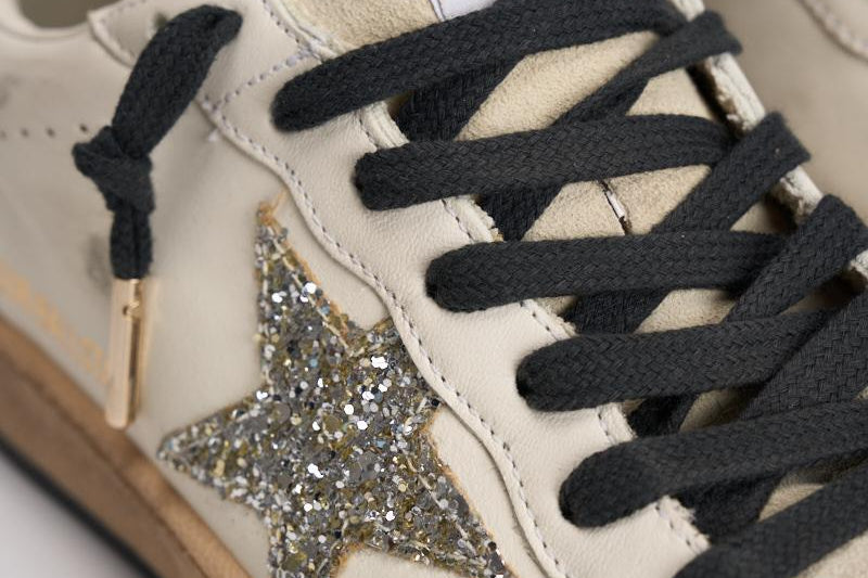 Sneakers donna Ball Star glitter argento GWF00117 F00747212274 GOLDEN GOOSE 