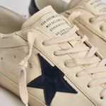 Sneakers uomo Super-star crema e blu GMF00101 F00416415430 GOLDEN GOOSE 