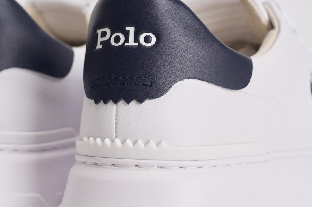 Sneakers uomo RLite Court bianco e blu 809974097 001 RALPH LAUREN 