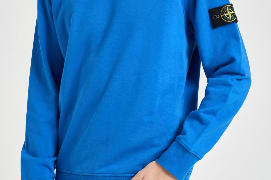 Felpa uomo girocollo azzurra 6100060 S0051V0022 STONE ISLAND 