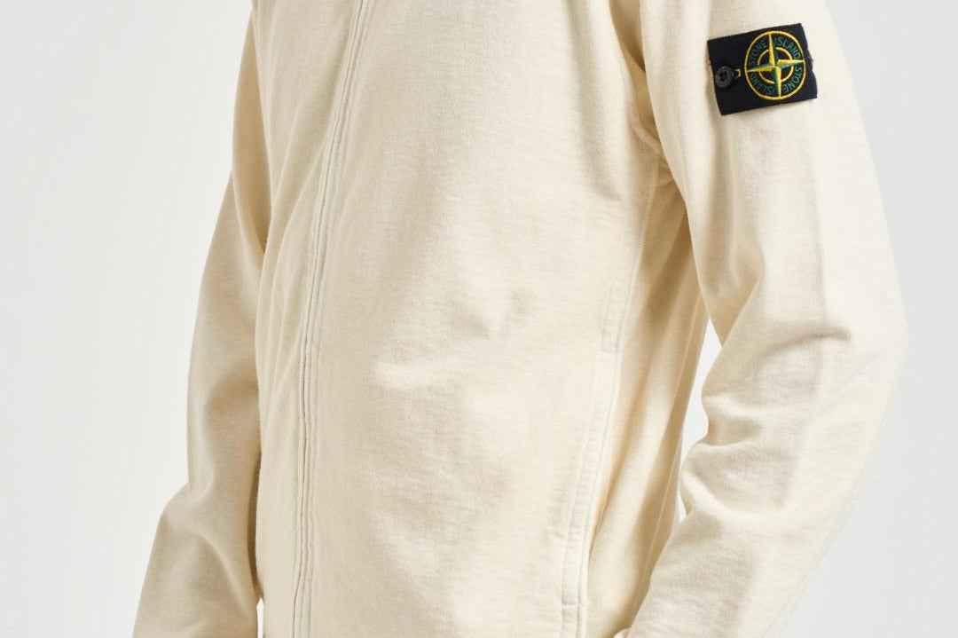 Felpa uomo con cappuccio crema 6100032 S0060V0193 STONE ISLAND 