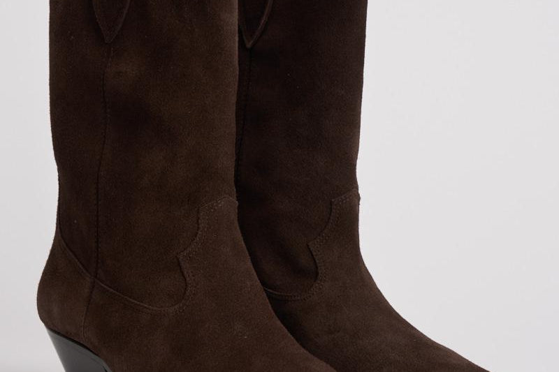 Stivale donna "Duerto" in suede testa di moro BO0003FA A1A03S50CL ISABEL MARANT 