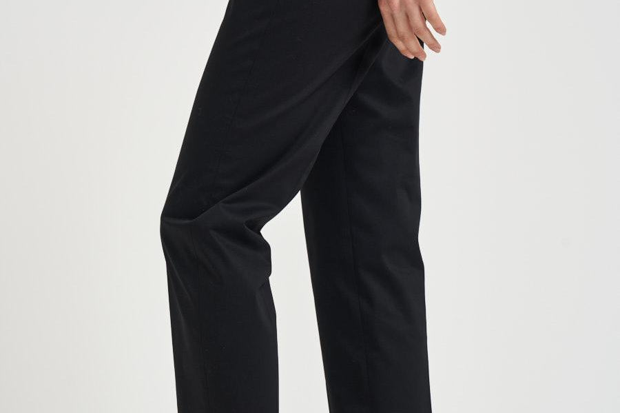 Pantalone donna con risvolto nero ALICE LONG CRSILKNERO BERWICH 