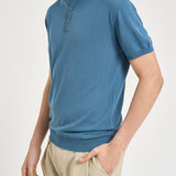 Polo uomo in maglia celeste carta zucchero M060526 255 ACCADEMIE TESSILI 