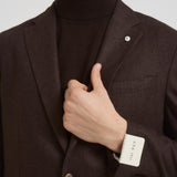 Giacca uomo monopetto in lana marrone 2884 555093 L.B.M. 