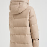 Piumino donna midi trapuntato beige PI002104D 1985 HERNO 