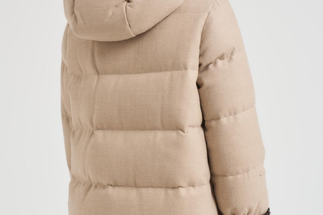 Piumino donna midi trapuntato beige PI002104D 1985 HERNO 