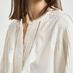 Blusa donna bianca con pizzo CH0308FA D1I02I20WH ISABEL MARANT 