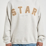 Felpa uomo girocollo grigio chiaro GUP02711 P00241260665 GOLDEN GOOSE 