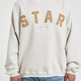 Felpa uomo girocollo grigio chiaro GUP02711 P00241260665 GOLDEN GOOSE 