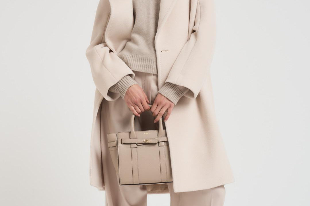 Cappotto donna midi doppiopetto panna TOKIO 023 MAX MARA STUDIO 