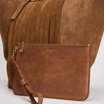 Borsa donna 24.7 Fringed Palmellato marrone GWA00766 A00074655312 GOLDEN GOOSE 