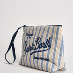 Pochette donna Aline in cotone a righe blu ALINECOTTON 00240L MC2 SAINT BARTH 