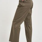 Pantalone donna dritto verde SERENA CROP UB1465XARMY BERWICH 