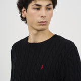 Maglia uomo nera girocollo 710775885 012 RALPH LAUREN 