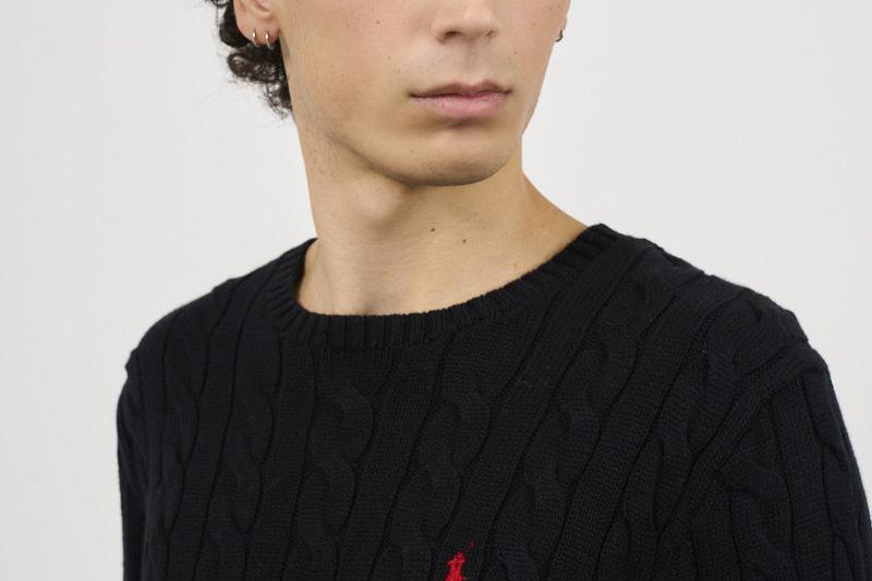Maglia uomo nera girocollo 710775885 012 RALPH LAUREN 