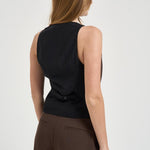 Gilet donna con bottoni marrone CALA BRO0226S IRO 