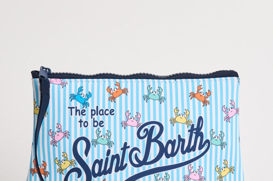 Pochette donna Aline con granchi celeste ALINE 01081L MC2 SAINT BARTH 