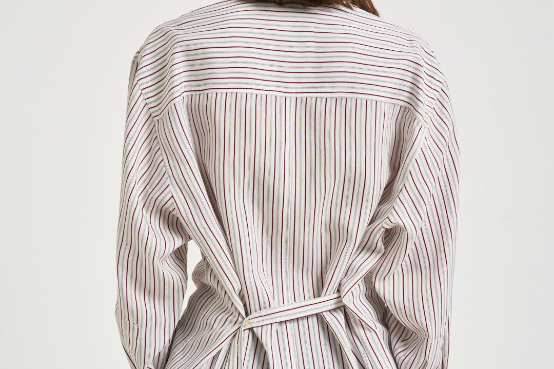 Camicia donna Aurora a righe bordeaux CH0262FB D1I01IECRD ISABEL MARANT 