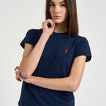 T-shirt donna girocollo blu notte 211B14605 031 RALPH LAUREN 
