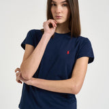 T-shirt donna girocollo blu notte 211B14605 031 RALPH LAUREN 
