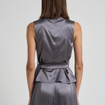 Top con fusciacca donna 725FW7709S SMOKEGRAY DANAME 