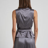 Top con fusciacca donna 725FW7709S SMOKEGRAY DANAME 