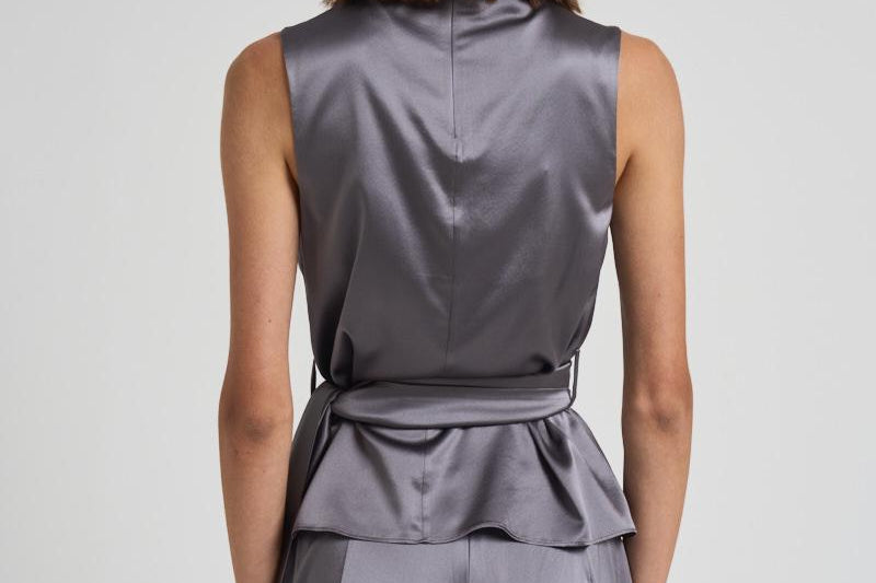 Top con fusciacca donna 725FW7709S SMOKEGRAY DANAME 