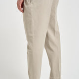 Pantalone uomo doppia pinces beige BELLOD 30001623 BRIGLIA 